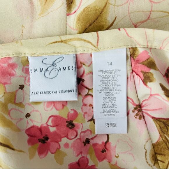 Vintage tan pink floral chiffon cottagecore romantic maxi skirt 14 - Picture 6 of 6